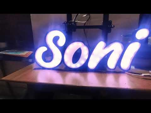3D Printed Led Light Name Display