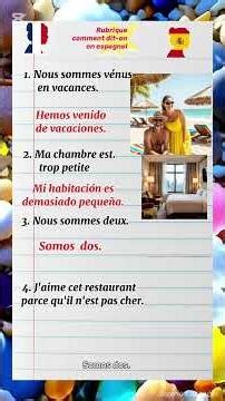 🇪🇸Cours Espagnol débutant. Rubrique comment dit-on en espagnol #apprends #español