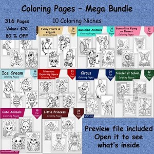 Printable Coloring Pages for Brain Breaks for Kids & Adults: 10 Coloring Sets