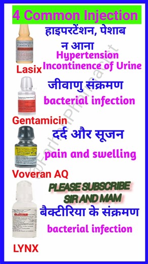 4 आम इंजेक्शन #Lasix#Gentamicin#Voveran AQ#Lynx#shorts#youtubeshorts#viral