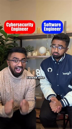 Sajjaad Khader on Instagram: "Offensive Cybersecurity VS Full stack Software Engineer 😤😤 #swe #cyber #tech #fyp"
