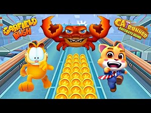 Garfield rush VS Cat runner best gameplay 🔥💯