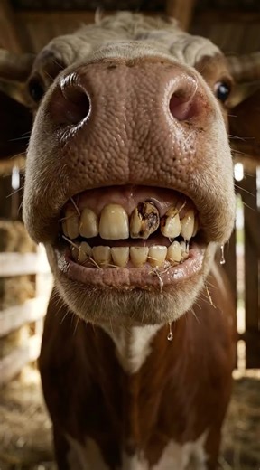 Cow tooth removing asmr #viralvideoシ #AIVisuals #teethreplacement #trendingreel #satisfying