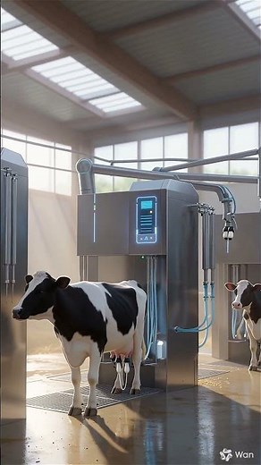 This AI Machine Can Milk Cows Automatically! 🤖🐄 (Looks Too Real!)