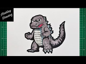 How to Draw Cartoon Godzilla