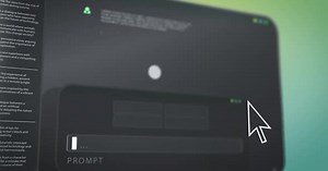 Prompt message interface of artificial intelligence software input to create ai texts and images, 3d