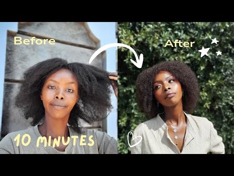 Hair and makeup transformation ✨️ diy afro wig | wig installation | makeup tutorial #beauty #makeup
