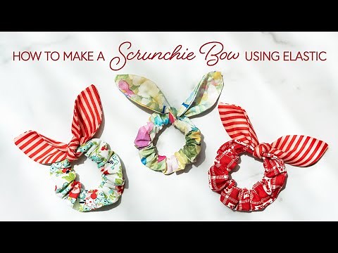 How to Make a Scrunchie Bow Using Elastic | a Shabby Fabrics Tutorial