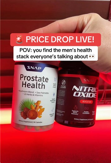 This Snap Supplements bundle pairs their Nitric Oxide Booster with Prostate Health, two formulas many men add to their routine for circulation support and prostate wellness. Simple daily capsules. Clean label ingredients. Third-party tested. 🇺🇸 If you’ve been looking to simplify your men’s wellness routine, this stack is why people keep adding it to cart.