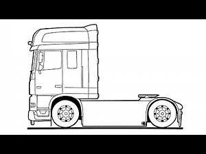 How to draw a DAF TRUCK step by step