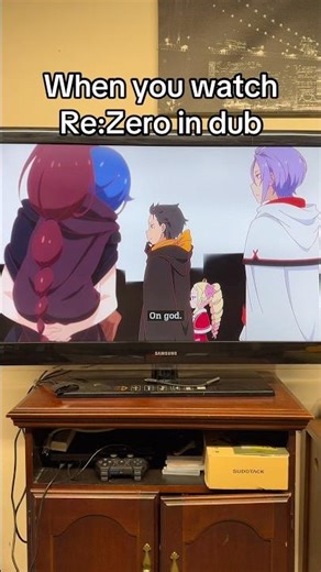 WHEN YOU WATCH RE:ZERO IN DUB‼️ #anime #shorts