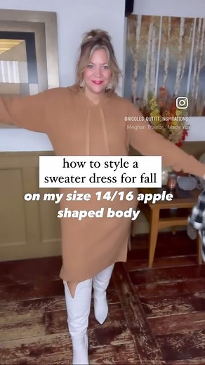 16 reactions · 4 comments | RESHARE from last fall since this sweater dress & wide calf boot combo is the perfect fall outfit! Comment the word SHOP below ⬇️ for the . . . . Fall fashion, sweater knit dress, Amazon fashion finds, wide calf boots, affordable fashion, midsize style, size 14, size 16, plus size outfits, plaid shirt, flannel top, apple shaped, pear shaped | Nicoles Outfit Inspiration | Facebook