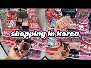 shopping in korea vlog 🇰🇷 skincare & makeup haul 🖤 Oliveyoung hello kitty black edition 올영세일