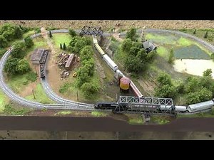 Norfolk Southern n scale model train layout