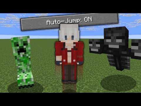 Minecraft, but Jumping Spawns Mobs (auto-jump on)