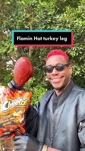 Flamin Hot Turkey leg part 2 hot Cheeto series 🔥 #foodtiktok #hotchee...