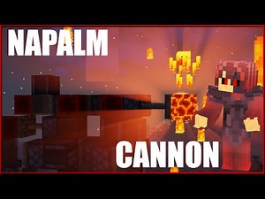 Minecraft Redstone Weapon: Flying Firestorm Napalm Cannon