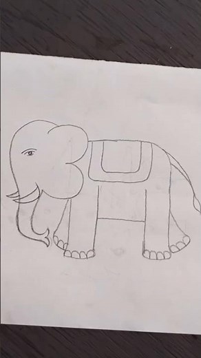 🐘 Easy Elephant Drawing Tutorial for Beginners! ✏️ #art #drawing #drawing #drawingreferences
