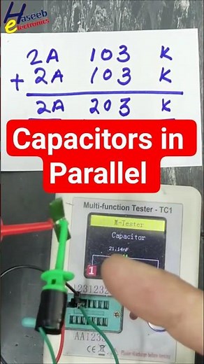 2A103K 10nF Capacitors in Parallel to Boost Capacitance #shorts