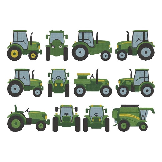 Tractor Farm Embroidery Design, Farm Tractor Toy Machine Embroidery File, 12 Design, 9 Size, Instant Download - Etsy