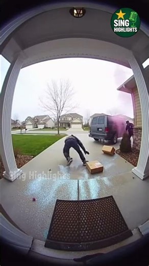 🎨💥 Porch Pirate Screams After Paint Bomb Trap Goes Off | Caught on Ring Camera