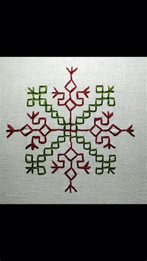 Simple Kasuti design#kasuti #handbroidery #sareeembroidery #zigzagstitch