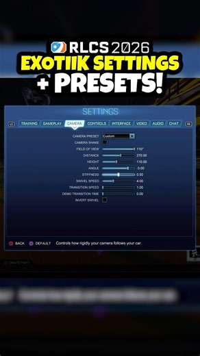 EXOTIIK RLCS 2026 BEST SETTINGS + PRESETS!