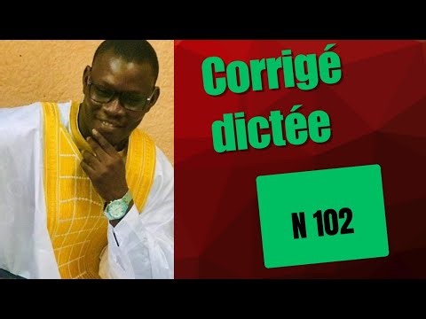 Answer key for dictation number 102