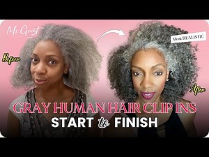 Grey human hair clip ins, game changer for the silver journey!
