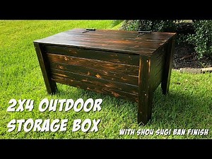 DIY Outdoor Storage Box out of 2X4s - Shou Sugi Ban Finish