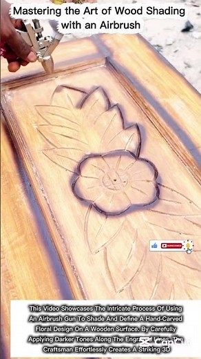 Mastering Wood Shading: Airbrushing 3D Floral Carvings