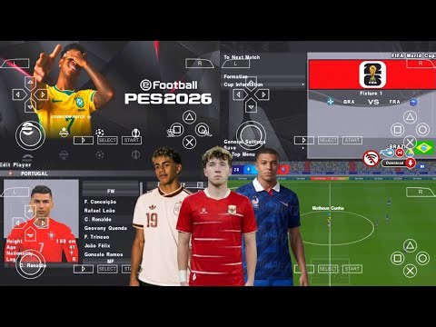 eFootball PES 2026 PPSSPP DOWNLOAD ORIGINAL ISO PES 26 PSP Full Update New Transfer & Kits 26 HD