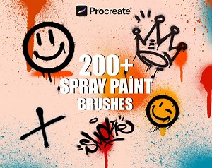 200  Spray Paint Brushes for Procreate | Graffiti, Drips, Splatter & Street Art Brush Set - Etsy Canada