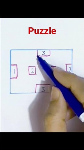 pen and paper puzzle without crossing the lines 🤩# puzzle #shorts #shortvideo #penandpaper