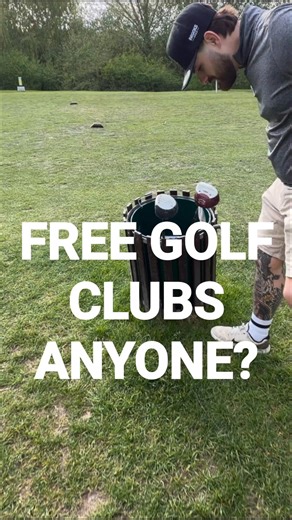 imagine finding a full set of golf clubs in a bin 😂
