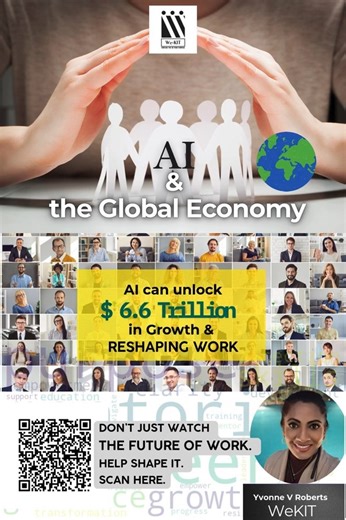 AI will not take jobs. Unprepared systems will. A recent LinkedIn report, AI and the Global Economy: Unlocking Growth and Reshaping Work, estimates that generative AI could unlock $6.6 trillion in productive capacity across major economies if we get one thing right: people. The real constraint in the AI economy is not technology. It’s skills. It’s readiness. It’s purpose. The report makes three things unmistakably clear: • Skills are replacing degrees. By 2030, nearly 70% of skills used in most 