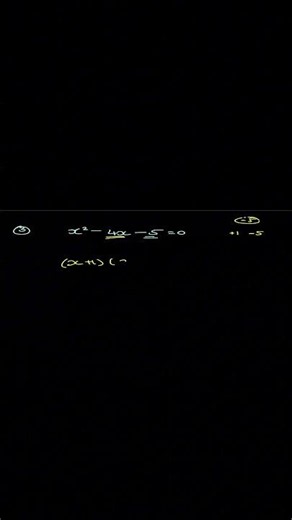 x² - 4x - 5 = 0 | Can you Find x ?