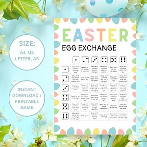 Easter Egg Exchange Dice Game: Family Party Fun (instant Download) - Etsy