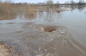 Monsterous whirlpool eats everything.