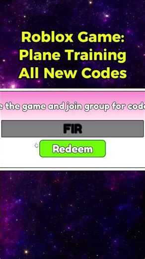 Roblox Plane Training Codes 2025