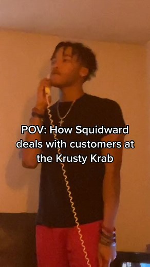 He stay goin off on customers💀 #funny #comedy #skit #hilarious #squidward #krustykrab #spongebob #funnymoments #krabbypatty #viral #trending #fyp #foryou | Lilewatts