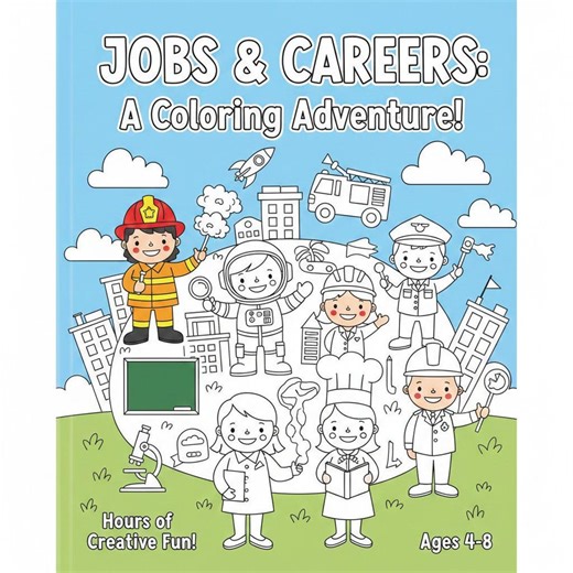 Printable Jobs and Career Coloring Pages for Kids - Fun & Educational Activity - Etsy