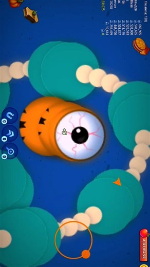 Dwarf Worm 🐛 Full Hack Mode 😯 #shorts #snakegame #saampwalagame #wormszone #games #op