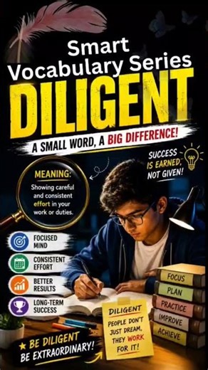 What is diligent?🤔|#shorts|#learn english grammar in minutes