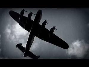 Low WW2 Lancaster Bomber Appears Over The Trees at Quiet Surrey Village