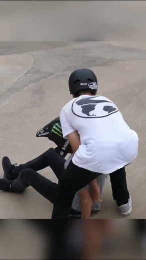 Scotty Cranmer’s first crash on his bike after the accident that left him paralyzed.￼