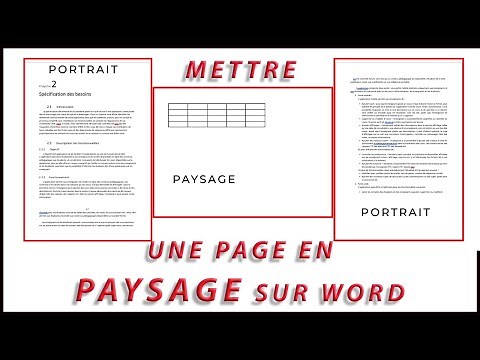 Mettre une page en paysage sur Word