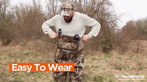DaddyGoFish Neoprene Chest Waders for Kids and Adults | Waterproof BootFoot Waders | Fishing and Hunting Waders with a Camouflage Caps, and a Wader Hanger