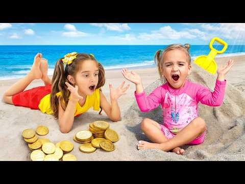 Alice Plays on the Beach - Funny Stories for Kids