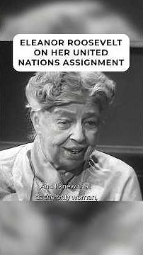 Eleanor Roosevelt: I Was the Only Woman in the Room